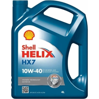 НС-синтетическое моторное масло SHELL Helix HX7 10W-40 550053737