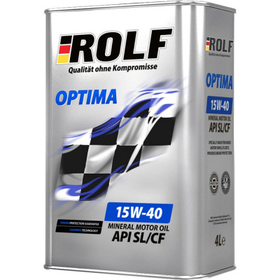 Минеральное моторное масло Rolf Optima SAE 15w40, API SL/CF 322237