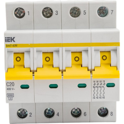 Автоматический выключатель IEK ВА47-60M MVA31-4-020-C