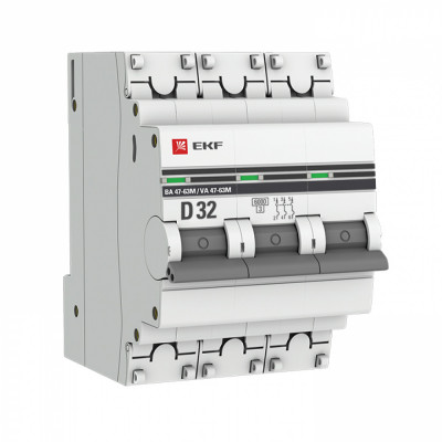Автоматический выключатель EKF PROxima ВА 47-63M mcb4763m-6-3-32D-pro