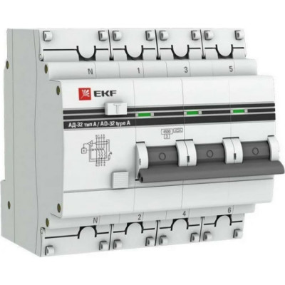 Дифференциальный автомат EKF PROxima АД-32 DA32-40-30-4P-a-pro
