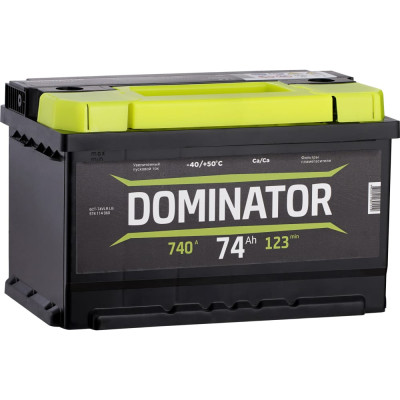 Аккумулятор Dominator 6 СТ 74 Ач 0 LR LB 740 А ССА 574114060
