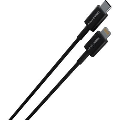 Дата кабель для Lightning 8-pin More Choice Smart USB 2.4A PD30W быстрая зарядка Type-C