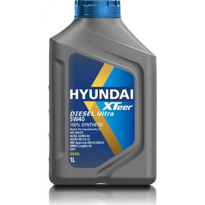 Синтетическое моторное масло HYUNDAI XTeer XTeer Diesel Ultra 5W40 1011223