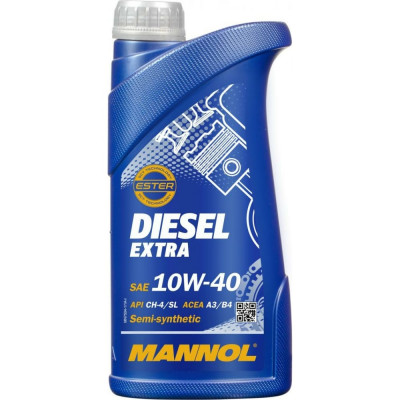 Полусинтетическое моторное масло MANNOL DIESEL EXTRA 10W40 1105