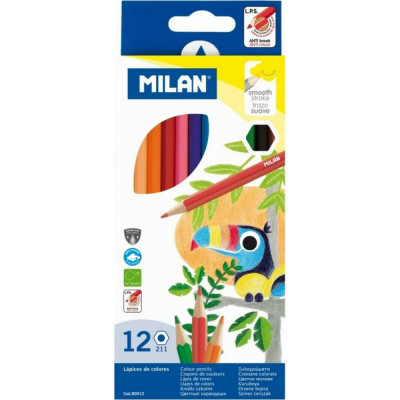 Шестигранные цветные карандаши Milan 80012 1110713