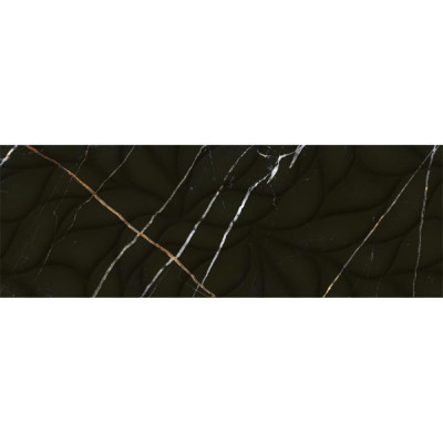 Настенная плитка Eletto Ceramica black and gold struttura 24,2x70 см 508171101