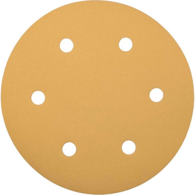 Шлифовальный круг PADU GOLD D 225 мм, P150, на липучке, 6 отверстий Круг-5шт-Р150-6-отв