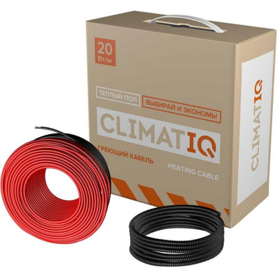 Греющий кабель для установки в слой цементно-песчаной стяжки для любого керамического покрытия толщиной не более 10 IQWATT CLIMATIQ CABLE 206235