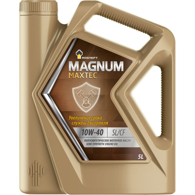 Полусинтетическое моторное масло Роснефть Magnum Maxtec 10W-40 API SL/CF 40814750
