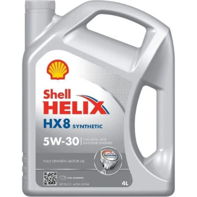 Синтетическое моторное масло SHELL Helix HX8 5W-30 SL A3/B4 550052835