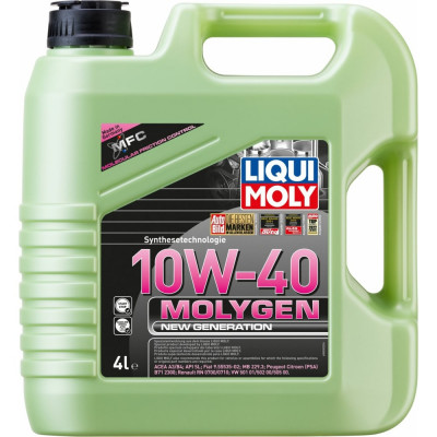 НС-синтетическое моторное масло LIQUI MOLY Molygen New Generation 10W-40 8538