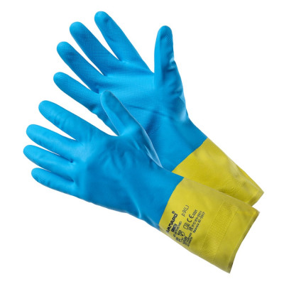 Химостойкие неопреновые комбинированные перчатки Ампаро Комета 6870 (457415)-L