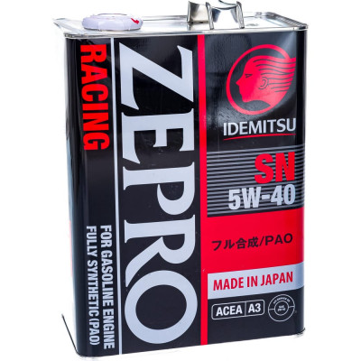 Моторное масло IDEMITSU Zepro Racing SN Fully Synthetic 5W-40 3585004