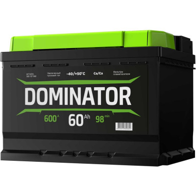 Аккумулятор Dominator 6 СТ 60 Ач 1 L 600 А ССА 560107060