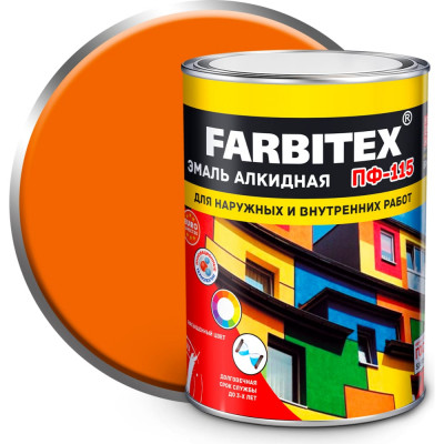 Алкидная эмаль Farbitex ПФ-115 4300006001