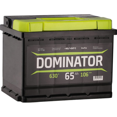 Аккумулятор Dominator 6 СТ 65 Ач 1 L 630 А ССА 565107060