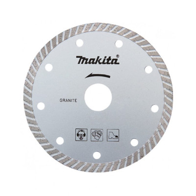 Сплошной рифленый алмазный диск по граниту/мрамору Makita D-41707