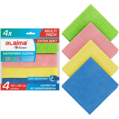 Салфетка LAIMA MULTI PACK PRO COLOUR 40 607793