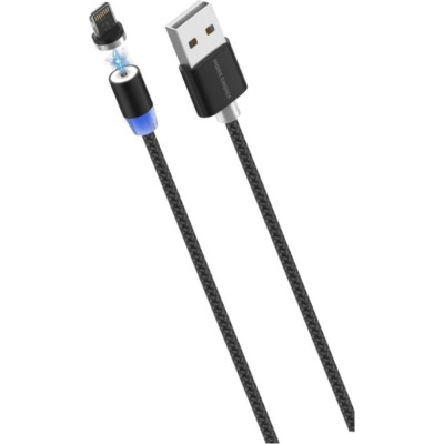 Дата кабель для Lightning 8-pin More Choice Smart USB 2.4A Magnetic нейлон 1м