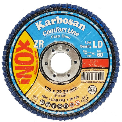 Лепестковый диск по нержавеющей стали Karbosan flap 82300