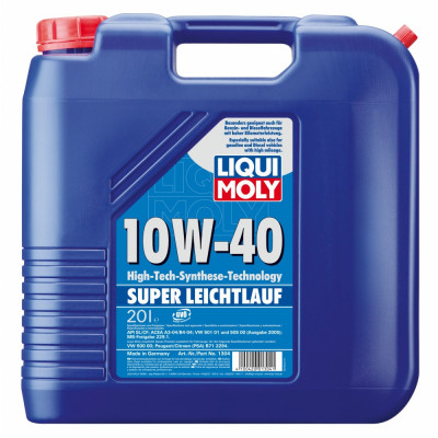 Синтетическое моторное масло LIQUI MOLY Super Leichtlauf 10W-40 SL/CF/EC;A3/B3 1304