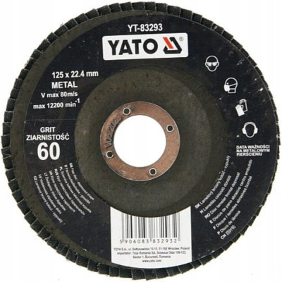 Выпуклый тарельчатый круг лепестковый YATO YT-83293