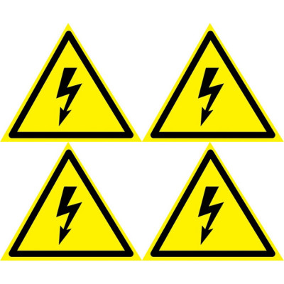 Наклейка REXANT знак электробезопасности Опасность поражения электротоком 56-0006-3