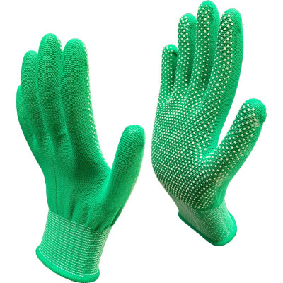 Рабочие нейлоновые перчатки Master-Pro® 2513-NPVC-GRN-S