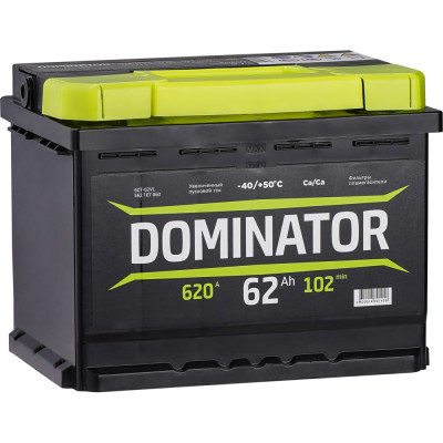Аккумулятор Dominator 6 СТ 62 Ач 1 L 620 А ССА 562107060