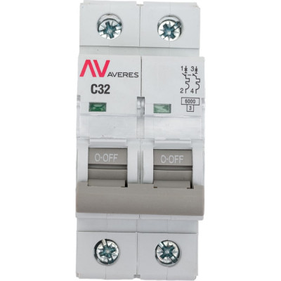 Автоматический выключатель EKF AV-6 AVERES mcb6-2-32C-av