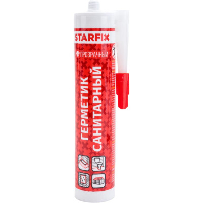 Санитарный силиконовый герметик STARFIX Sanitary Silicone SM-57867