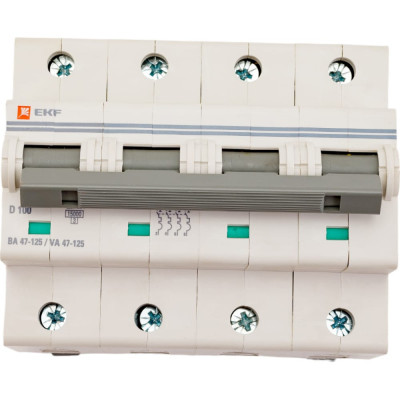 Автоматический выключатель EKF PROxima ВА 47-125 mcb47125-4-100D