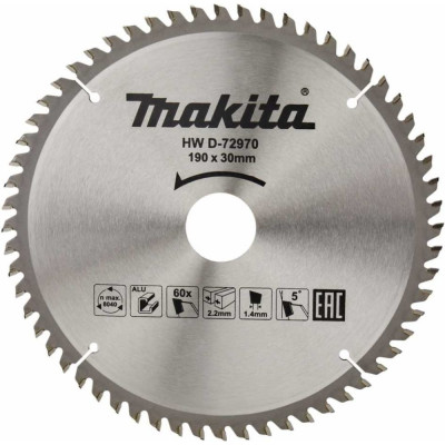 Пильный диск для алюминия Makita D-72970