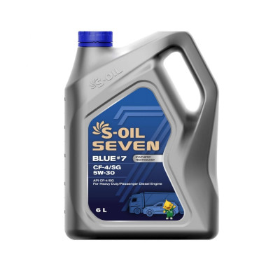 Моторное масло S-OIL SEVEN BLUE#7 CF-4/SG 5W-30 E107890