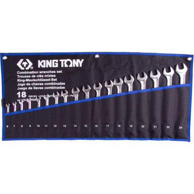 Набор комбинированных ключей KING TONY 12D18MRN