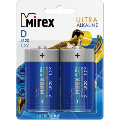 Щелочная батарея Mirex 23702-LR20-E2