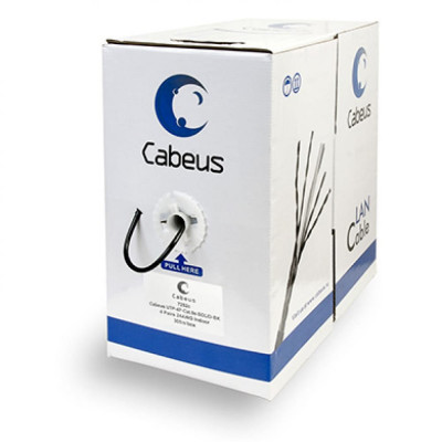 Одножильный кабель Cabeus UTP-4P-Cat.5e-SOLID-BK
