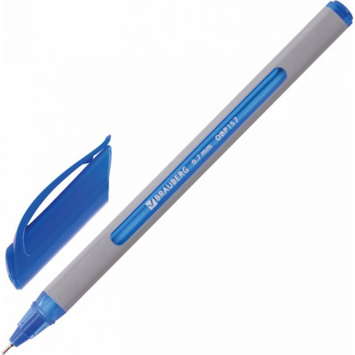 Масляная ручка шариковая BRAUBERG Extra Glide Soft Grey 142929