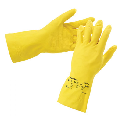 Влагостойкие химостойкие перчатки Ansell AlphaTec 87-190-9