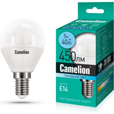 Электрическая лампа светодиодная Camelion lEDRB/5-G45/840/E14 15058