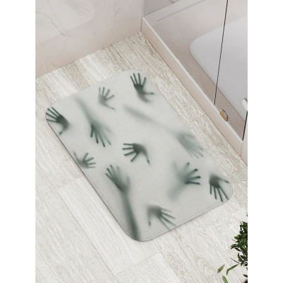 Противоскользящий коврик для ванной, сауны, бассейна JOYARTY Руки призраков bath_22075