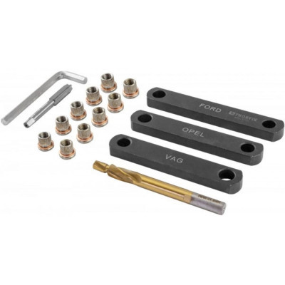 Набор инструментов для восстановления резьбы скобы тормозного суппорта THORVIK 53239
