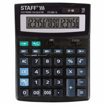 Настольный калькулятор Staff STF-888-16 250183