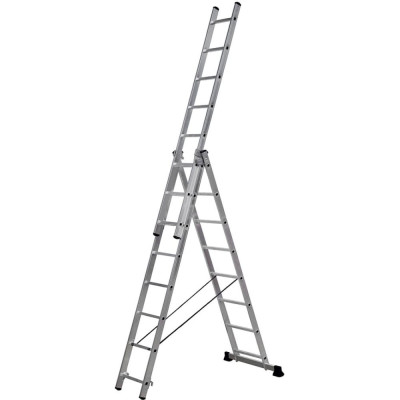 Алюминиевая трехсекционная лестница-стремянка SevenBerg 920308