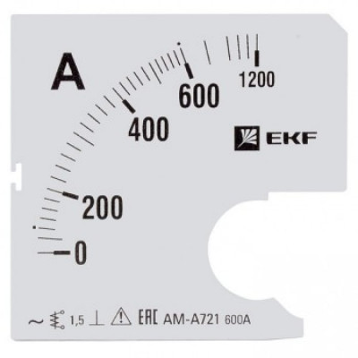 Сменная шкала для A721 EKF 600/5А-1,5 PROxima SQs-a721-600