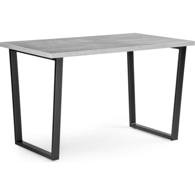 Деревянный стол Woodville Лота Лофт 140 25 мм черный матовый / бетон 489613