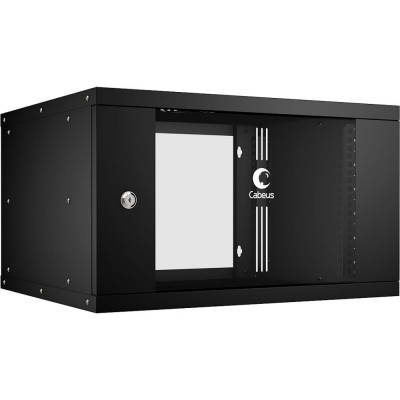 Телекоммуникационный настенный шкаф Cabeus WSC-05D-6U55/45-BK