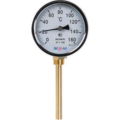 Биметаллический термометр ЭКО-М ЭКОМЕРА БТ-1-100-160С-L100-РИ