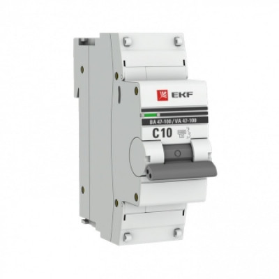 Автоматический выключатель EKF ВА 47-100 PROxima mcb47100-1-10C-pro